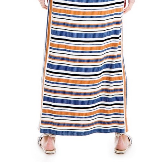 NWOT MAX STUDIO STRIPED MAXI SKIRT M - Picture 3 of 11
